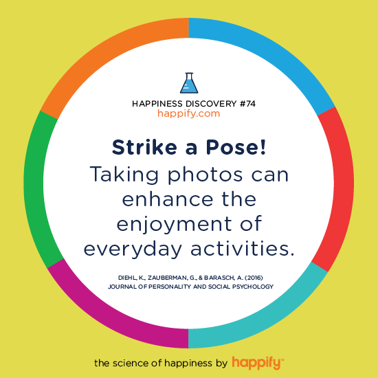 Strike a Pose! Taking photos can enhance the enjoyment of everyday activities. Diehl, K., Zauberman, G., & Barasch, A. (2016) Journal of Personality and Social Psychology