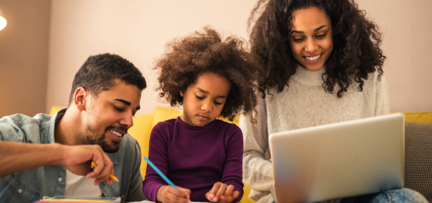 working parents at home